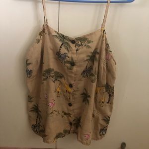 Safari Button-up Tank Top